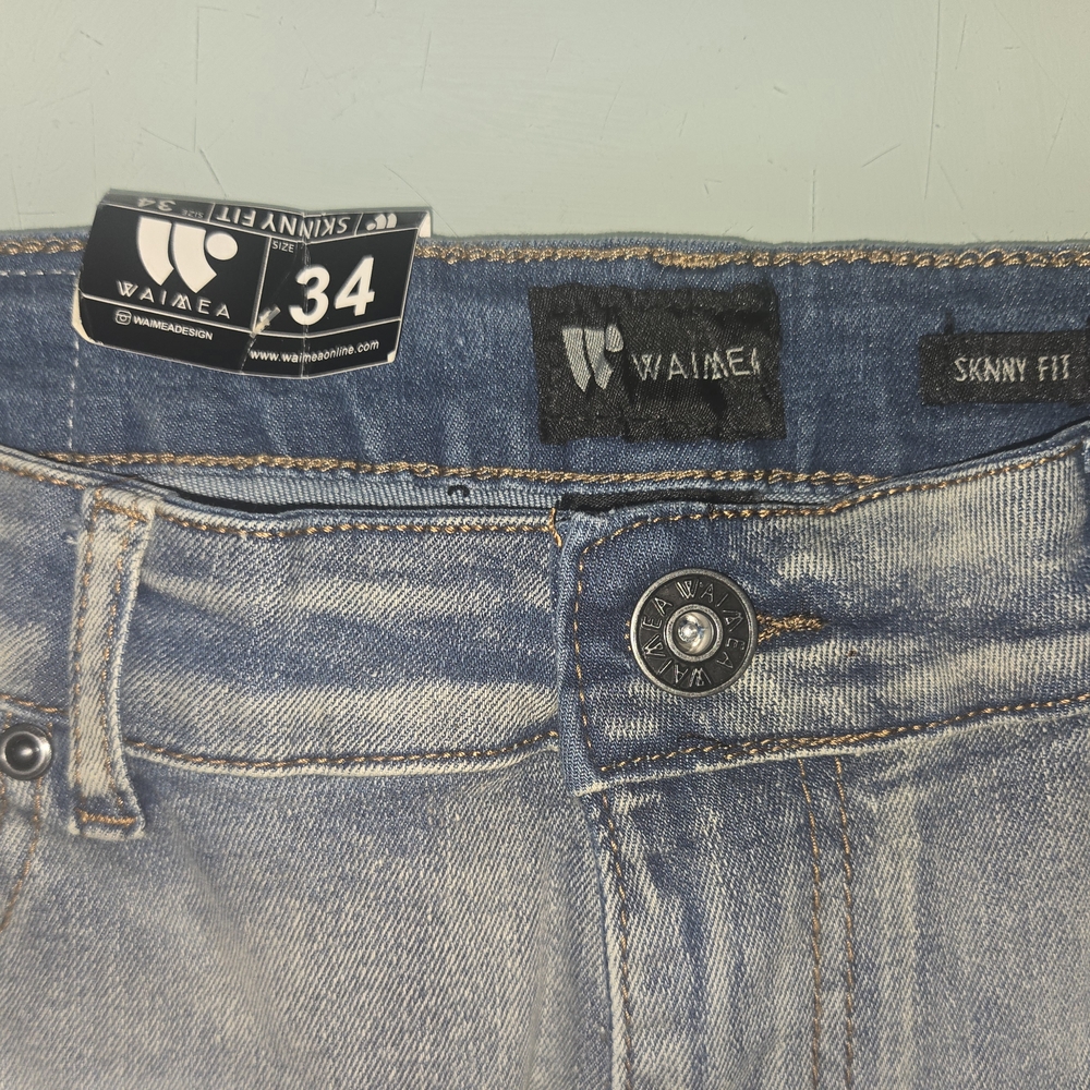 Waimea Light Blue Distressed Skinny Jeans - Picture 5 of 5
